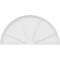 Ekena Millwork Half Round 4 Spoke Architectural Grade PVC Pediment, 66"W x 33"H x 2"P PEDPS066X330HRO04 - alternate 4